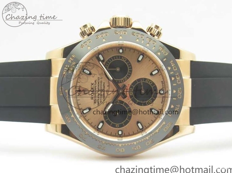 Best Dial ARF Clone Black Gold Rubber Rose On 1:1 Edition Super V2 Daytona 116515 Strap A4130 0225